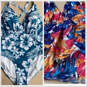 NEW TWO Shein Swimsuits Plus Size 4XL Lot Of 2